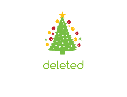 decorative christmas tree icon