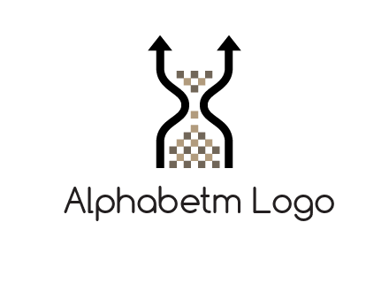 arrows and sand timer logo