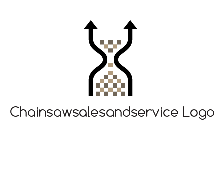 arrows and sand timer logo