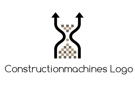 arrows and sand timer logo