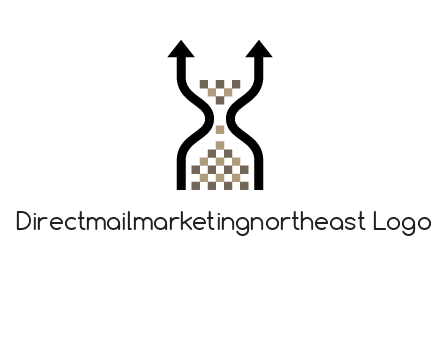 arrows and sand timer logo