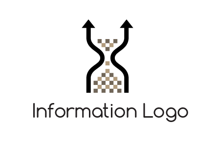 arrows and sand timer logo