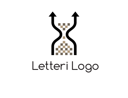 arrows and sand timer logo