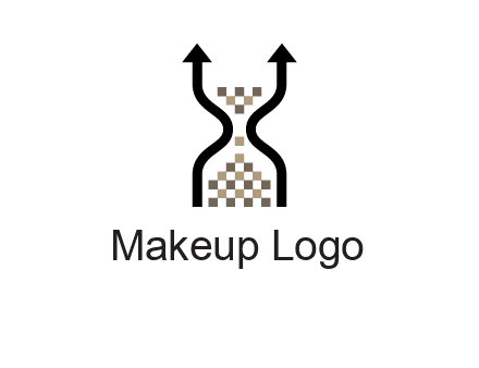 arrows and sand timer logo