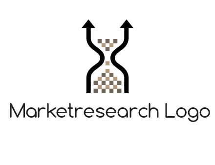 arrows and sand timer logo