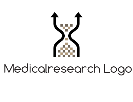 arrows and sand timer logo