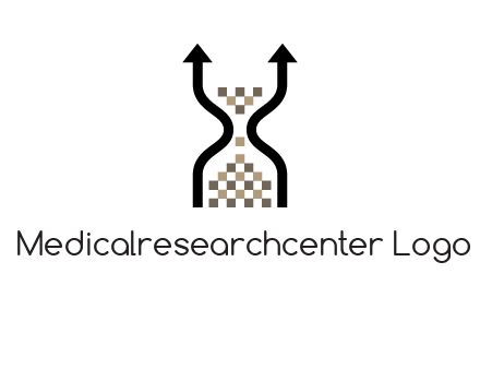arrows and sand timer logo