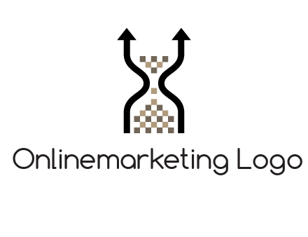 arrows and sand timer logo