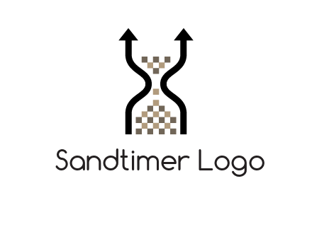 arrows and sand timer logo