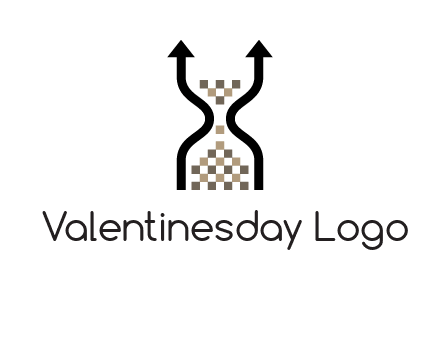 arrows and sand timer logo