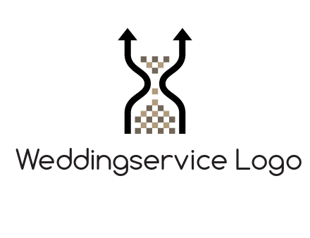 arrows and sand timer logo