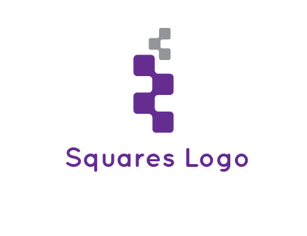 pixel in letter R shape logo