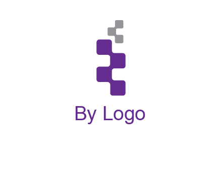 pixel in letter R shape logo