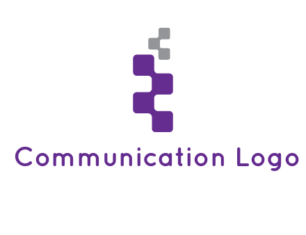 pixel in letter R shape logo