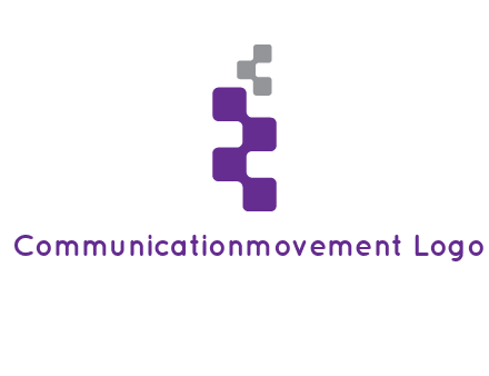 pixel in letter R shape logo