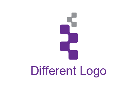 pixel in letter R shape logo