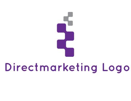 pixel in letter R shape logo