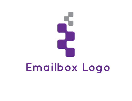 pixel in letter R shape logo