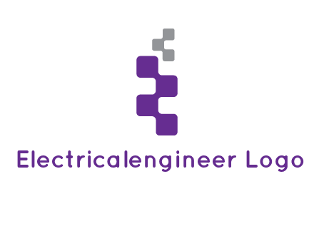 pixel in letter R shape logo
