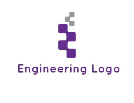 pixel in letter R shape logo