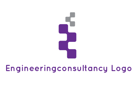 pixel in letter R shape logo
