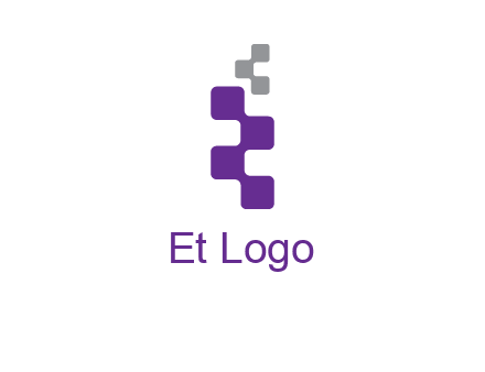 pixel in letter R shape logo