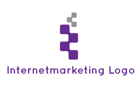 pixel in letter R shape logo