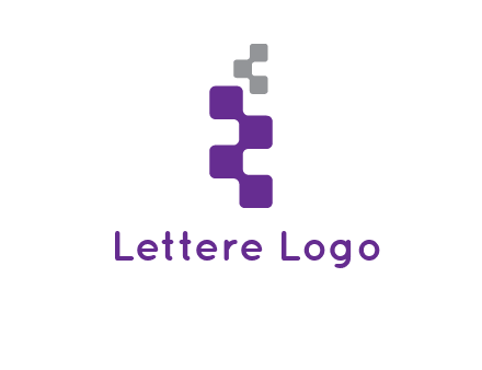 pixel in letter R shape logo