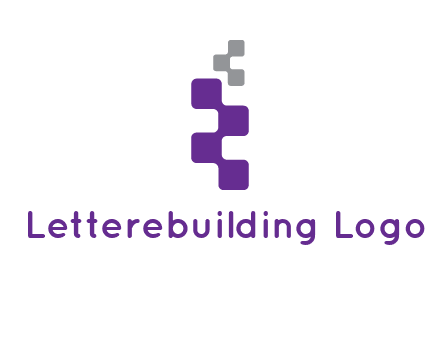 pixel in letter R shape logo