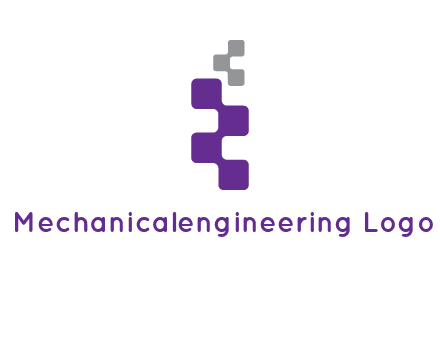 pixel in letter R shape logo