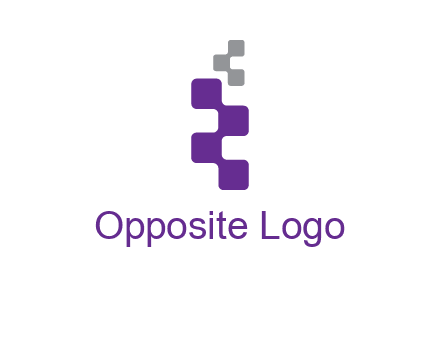 pixel in letter R shape logo