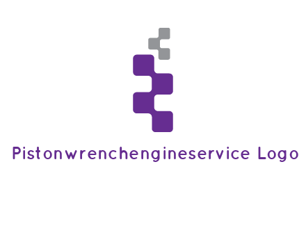 pixel in letter R shape logo