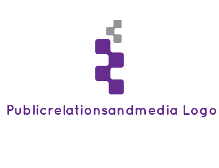 pixel in letter R shape logo