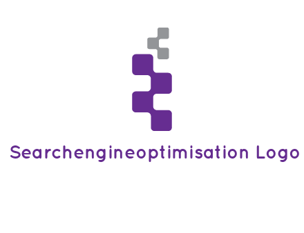 pixel in letter R shape logo