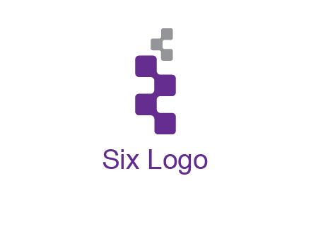 pixel in letter R shape logo