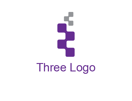 pixel in letter R shape logo