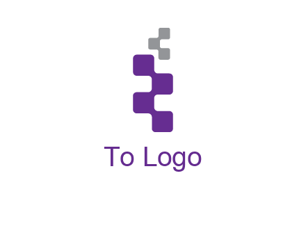 pixel in letter R shape logo