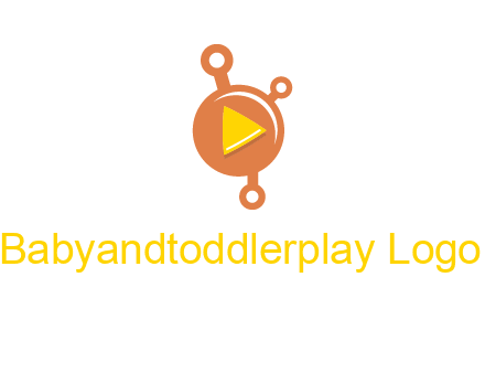 molecule and play triangle logo icon