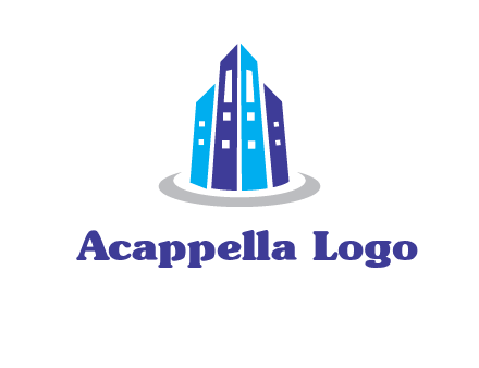 abstract skyscraper swoosh logo