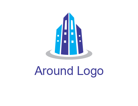 abstract skyscraper swoosh logo
