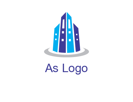 abstract skyscraper swoosh logo