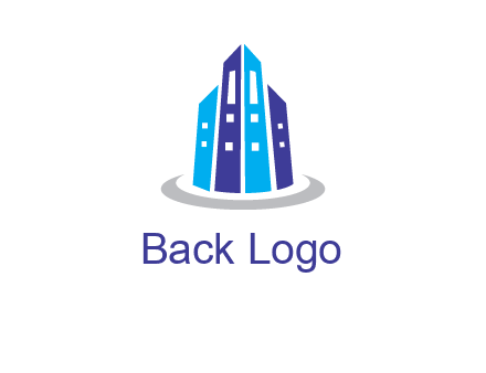 abstract skyscraper swoosh logo