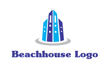 abstract skyscraper swoosh logo