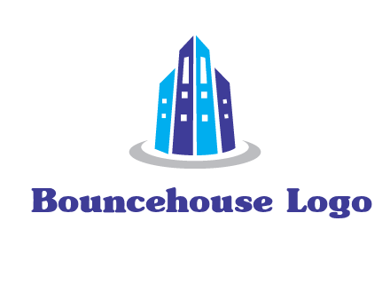 abstract skyscraper swoosh logo