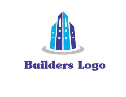 abstract skyscraper swoosh logo