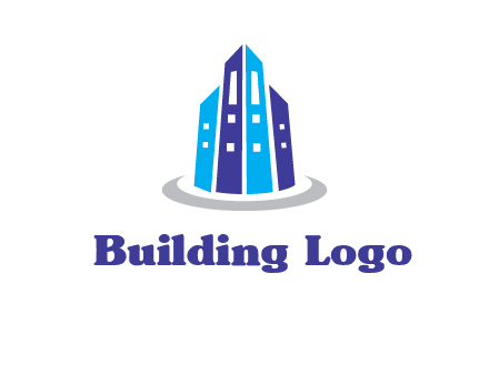 abstract skyscraper swoosh logo