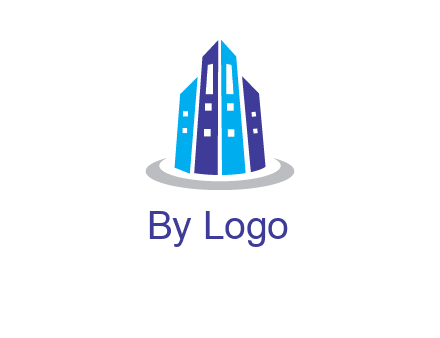 abstract skyscraper swoosh logo
