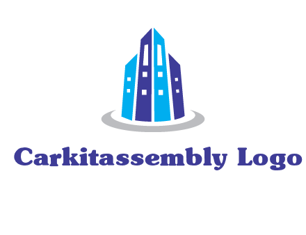abstract skyscraper swoosh logo
