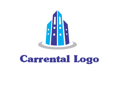 abstract skyscraper swoosh logo