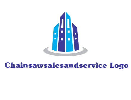 abstract skyscraper swoosh logo
